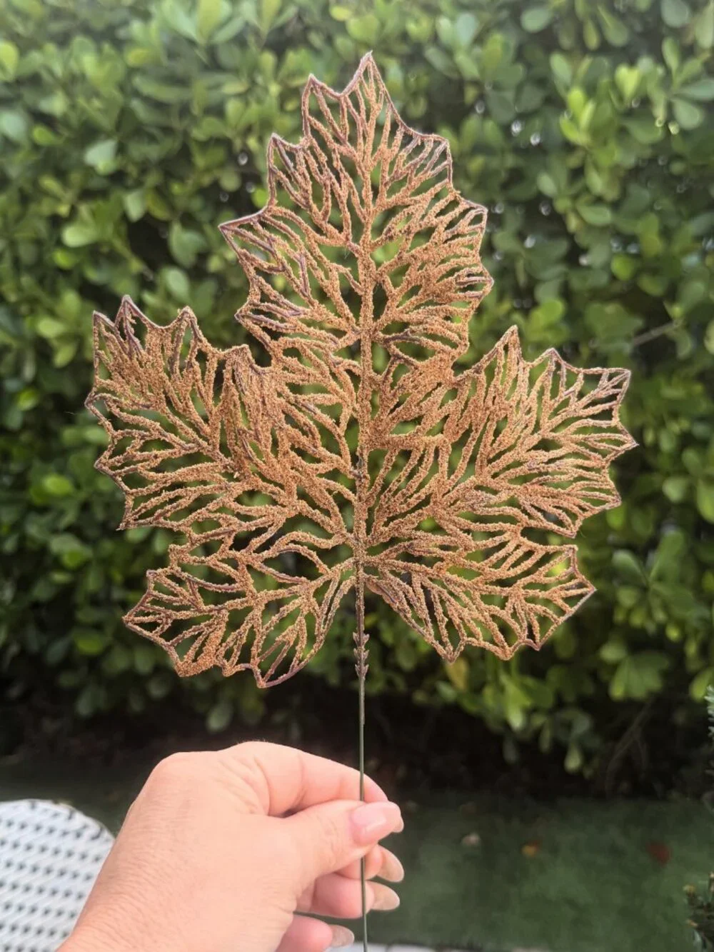 Set of 5 Large Autumn Harvest Maple Leaf Leaves Floral Picks Christmas Tree Fall